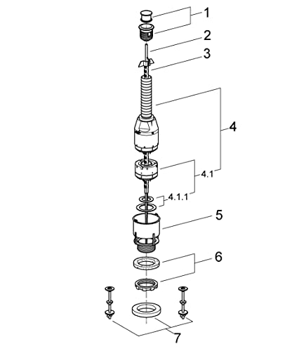 GROHE 37085PI0 - Servo válvula de descarga mecánica