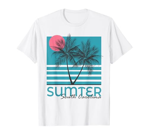 Sumter SC Souvenirs Palm Tree Carolina del Sur Camiseta