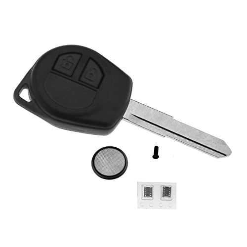 Coque de clé télécommande 2 boutons compatible avec Suzuki Opel Agila