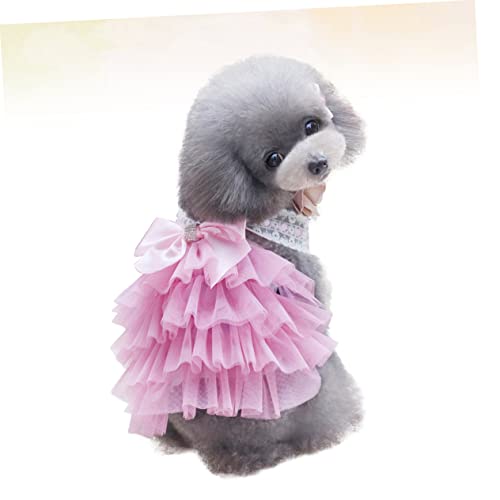 Toddmomy 3 Pecas Saia De Cachorro De Estimação Vestidos De Tutu De Laço Para Cachorro Vestido De Cam