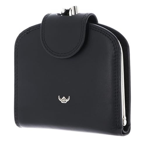 Porte-monnaie cuir RFID noir 2048 petit portefeuille compact pour homme et femme