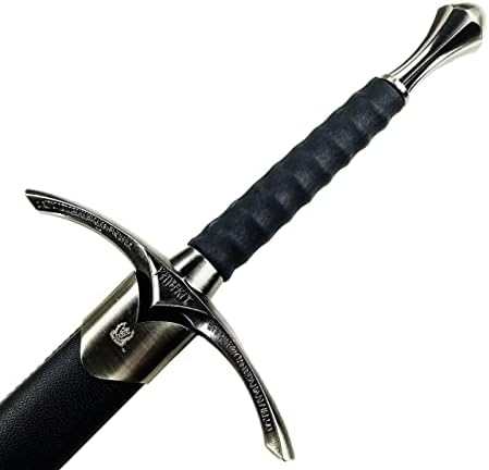 Medieval Sword One Hand Sword, Dull Blade. for Collection, Gift, Show and Fair Cosplay and LARP (Wizard-Silver)