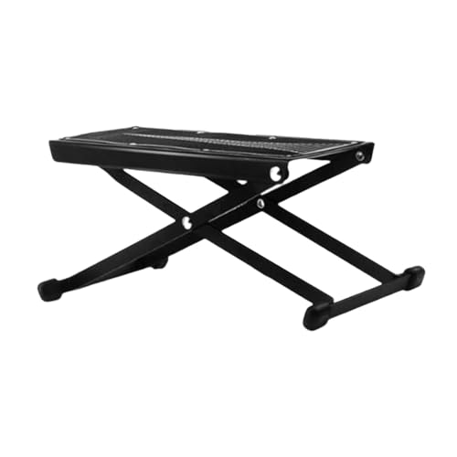 Colaxi Guitar Foot Stool Guitar Foot Rest Stand Easily Carry and Storage 6 Position Height Footrest for Ukulele Acoustic Guitar Player