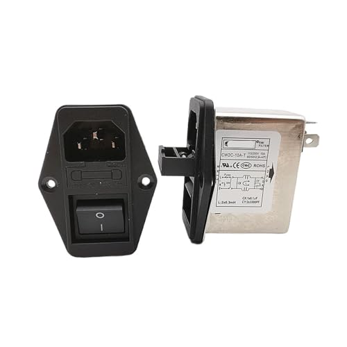 1 Pcs AC Socket Fuse Switch Filter CW2B-06A-T CW2C-10A-T CW2A-10A-T(CW2C -10A -T 10A Fuse)