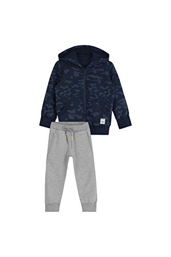 Conjunto Jaqueta Metalasse Camuflada e Calça de Moletom, Colorittá, Meninos, Azul, 2