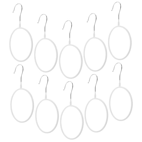 Cabilock 10Pcs Scarf Hanger Organizer for Neckties Shawls Scarves Non Slip Coated Design for Closet Storage Space Saving