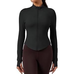 QUEENIEKE Women’s Slim Fit Workout Jackets – Zip Up Cropped Yoga BBL Track Jacket Athletic Running Gym Tops