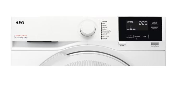 AEG TR7G83W SensiDry suszarka do włosów, seria 7000 7 kg C, 63,8 cm