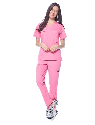 Dagacci Scrubs Medical Uniform Women and Man Scrubs Set Medical Scrubs Top and Pants