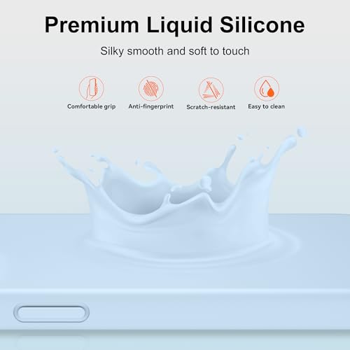 Coque iPhone 13 MagSafe silicone doux pour éviter les rayures et bris d'écran bleu clair - 3