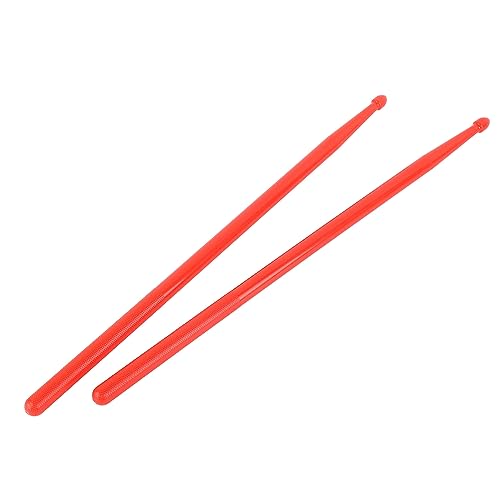 Juego de baquetas para batería, con punta de nailon, tacto cómodo, 2 piezas, para práctica de instrumentos de percusión (rojo), accesorios para percusión miniatura 7