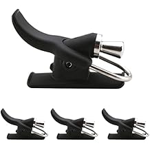 CDIYTOOL 4pcs Fishing Casting Trigger, Cannon Surf Fishing Trigger Aid Fixed Spool Casting Aid Black Marine Fishing Rod Clamp Thumb Button Trigger Bionic Finger for Fishing Security Finger Protector