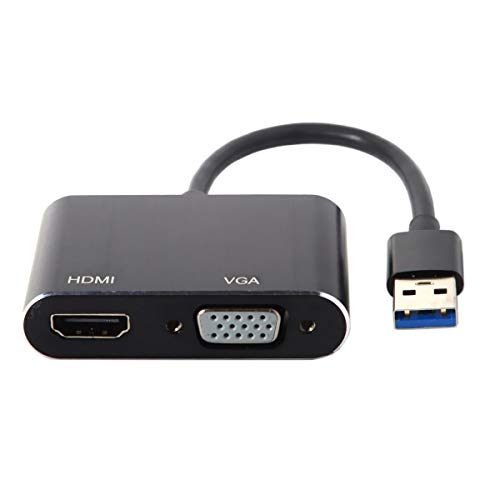 chenyang Câble adaptateur USB 3.0 vers HDMI et VGA HDTV carte graphique externe pour ordinateur portable Windows