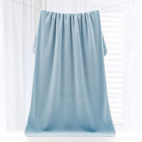 Image of Dribble Coral Fleece 450 GSM Bath Towel 70x140 cm | Ultra Soft, Quick Dry, Highly Absorbent | Lightweight & Skin-Friendly Towel for Bathroom, Gym & Travel, Blue