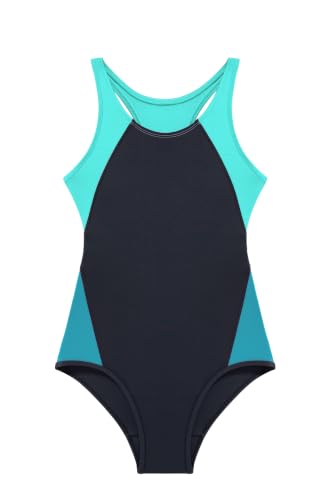 Image of Beautikini Period Swimwear One Piece Sporty Racerback Color Block Swimsuit