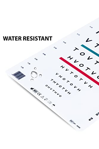 Image of Snellen Chart with Red Green Lines 20 Ft
