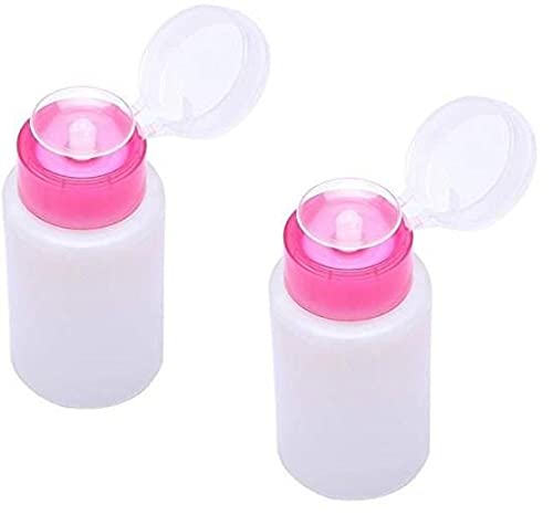 Combo of 2 150ml Plastic Empty Nail Polish Remover Pump Dispenser Acetone Alcohol Nail Polish Remover Push Down Press Bottle IPA Dispenser - 2 Pieces-image-30