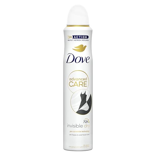 Dove Advanced Care Invisible Dry Women's Antiperspirant Deodorant Spray for 72 hour protection against sweat and odour with Pro-Ceramide technology 200 ml