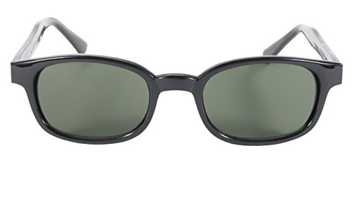 Pacific Coast Original KD's Biker Sunglasses (Black Frame/Dark Green Lens)3