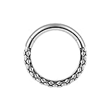 Anillos de nariz con forma geométrica de, superficies lisas sin costuras, anillos de hueso del oído para regalar o expresión propia, joyería de oreja de acero inoxidable