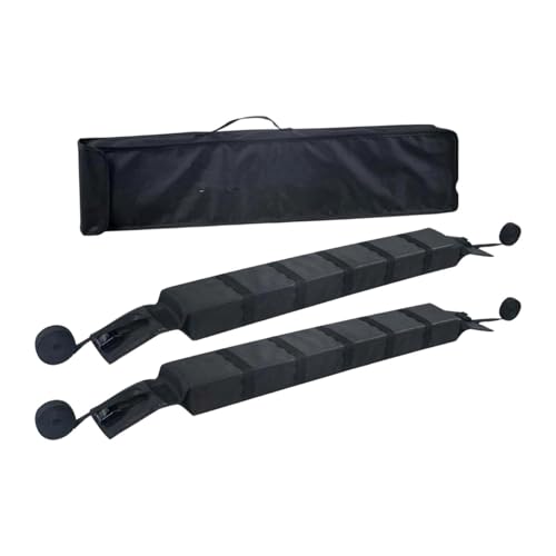 Protections de barres de toit Qianly noires pour le transport sécurisé de votre voiture