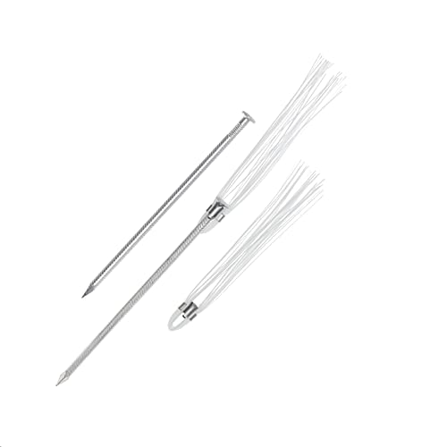 Trail Chasers Ground Markers White 6 Inch Marking Whiskers with Lightweight, Non-Rust, Aluminum Stakes (Pkg of 10)