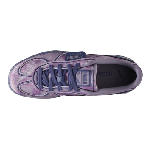 PUMA PUMA Womens Palermo Faded Denim Lace Up Sneakers Shoes Casual - Purple - Size 8 M