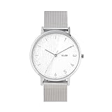 [KLON] 腕時計 バレンタイン ホワイトデー ホリデーウォッチ シルバー シェル メッシュベルト 木目 人気 ユニセックス 正規品 冬 2トーン おしゃれ KLON CONNECTION HALFGRAIN FIRST -SILVER MESH- 38mm