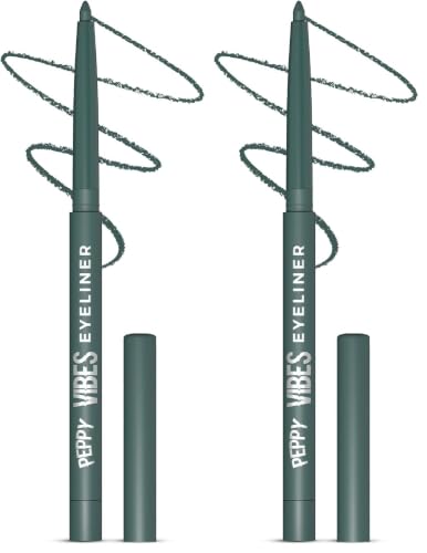 Image of Glam21 Peppy Vibes Eyeliner |Matte Finish Stays up to 10 Hours |Smudge-Proof & Water-Proof |Long Lasting Eyeliner | Precision application| Moss-0.4g (Pack of 2)