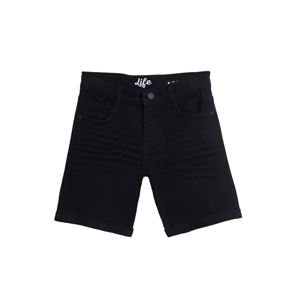 Life by Shoppers Stop Solid Denim Regular Fit Boys Shorts