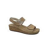  Zapatos de Mujer Made IN Italy Sandalias WALK & FLY en Ante Beige 4308-38350