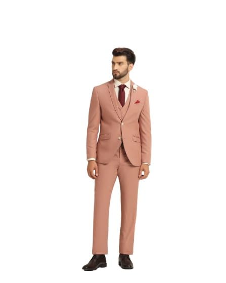 blackberrys 3 Piece Slim FIT Solid Suits-picture-12