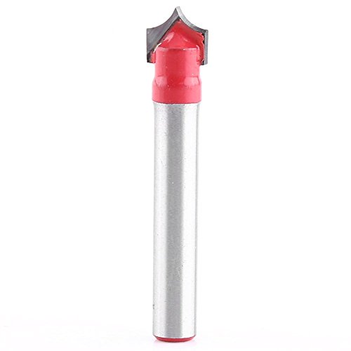 V-Nutfräser-Bit, 6mm Schaft 3D CNC Gravur Schaftfräser, V Nut Nadelspitze Fräser, Formfräsen Holzschneider Messer, CNC Fräser Bit Graviermaschine Werkzeug, 8mm
