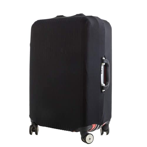 lasenersm 1 Piece Polyester Luggage Cover Protector Travel Suitcase Elastic Cover Washable Luggage Sleeve Fits 19-21 Inch Suitcase, Black, Size S