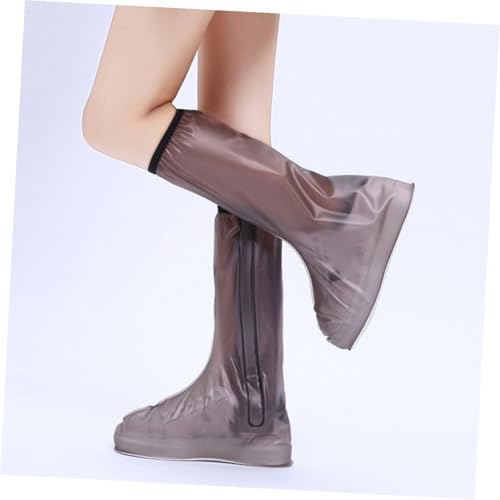 1 Par Cubre Zapatos PVC Impermeables Color Café miniatura 3
