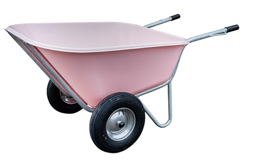 Schubkarre XL in Rosa Gartenkarre Hofkarre Stallkarre Futterkarre 260 Liter...