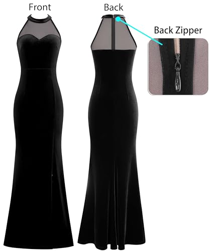 Image of VFSHOW Womens Halter Formal Prom Gala Wedding Guest Maxi Dress Evening Gown