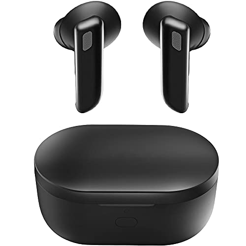 Qisebin Apex Pro Active Noise Cancelling Earbuds Bluetooth Headphones True Wireless Earbuds with Mic Bluetooth Earbuds 5.0 Immersive Sound Clear Call IPX5 25H for Sports/Travel/Work - Black