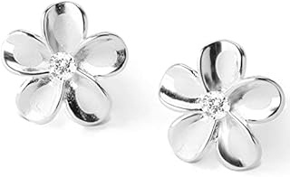 Tiny Flower Stud Earrings for Women Girls Teens S925 Sterling Silver Fashion Cubic Zirconia Sweet Dainty Earring Mini Cartilage Studs Chic Jewelry Birthday Christmas Gifts Hypoallergenic
