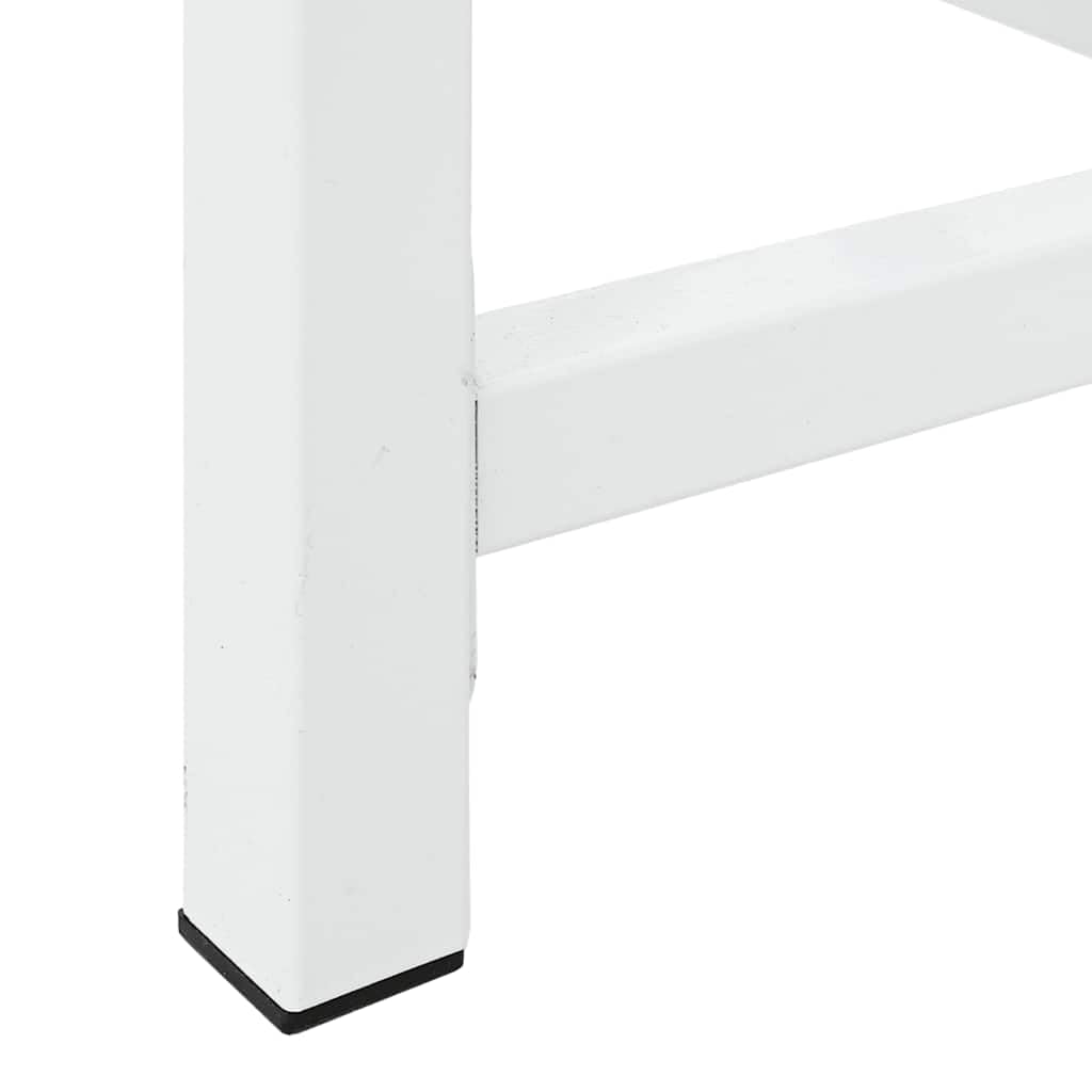 vidaXL White Steel Pedestal Stand for Washing Machine with Pull-Out Shelf, Stable and Suitable for All Standard Washing Machines, Load Capacity Up to 100 kg