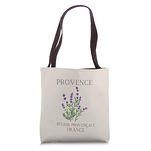 Bolso tipo tote con diseño de lavanda francesa de la región de Provenza, Francia miniatura 1