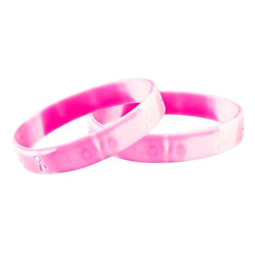 Pink Camouflage Silicone Bracelet – Pink Camouflage Ribbon Bracelet for breast cancer awareness – Perfect for Fundraising and Gift-Giving Pink Camouflage Rubber Wristband - 1 Bracelet