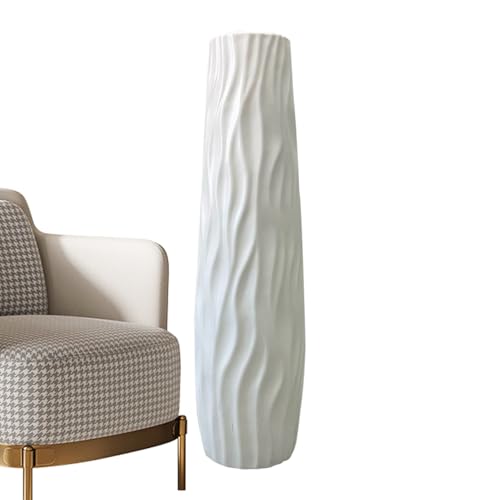 Kanoauo Große Bodenvase - 3D Relief Texturierte Stehdekoration - Moderne Stehvase - Für Zuhause, Küche, Schlafzimmer, Esszimmer, Eingang, Hochzeit,...