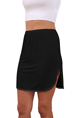 Image of Half Slips for Women Underskirt Short Mini Skirts Lace Curved Half Slip