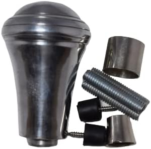 Mango de perilla plateada con pieza de repuesto para bastón hermoso regalo