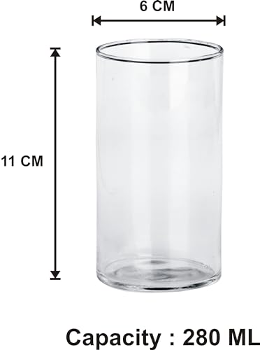 Image of Glassesware: Lifting Your Sips to Unforgettable Moments, Glass, Clear, 280 Ml, Pack of 4, 11 X 6 X 6