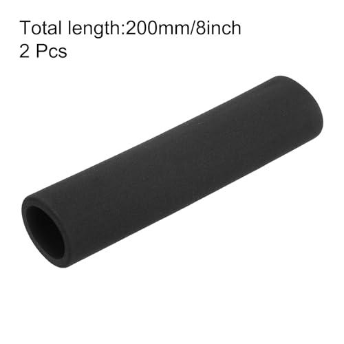 QUARKZMAN Rohrisolierschlauch Schaumstoffrohr für Griffunterstützung 35mm ID 47mm OD 200mm Länge Wärmeschutz Schwarz 2 Stück