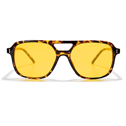 Image of VANLINKER Retro Vintage 70s Square Aviator sunglasses for women men VL9611X