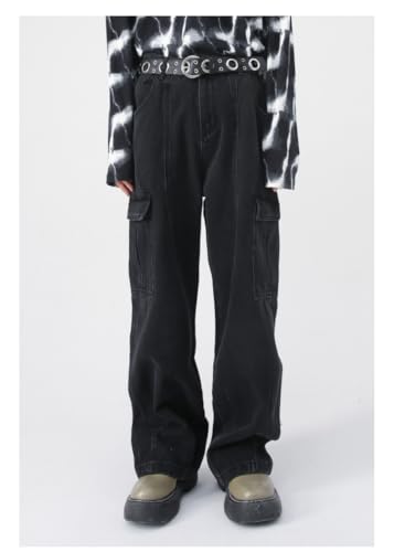 Men's Denim Jeans High Street Wide Leg Workwear Straight Leg Loose Slim Retro Casual Pants for Men3