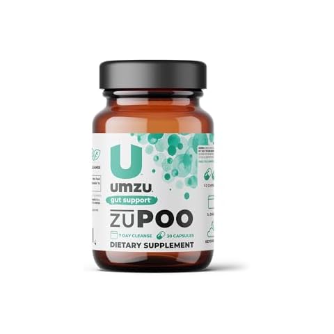 UMZU zuPOO Colon Health & Constipation Relief Supplement | Advanced Digestion Support with Apple Cider Vinegar, Ginger & Milk Thistle for Gas & Bloating (15 Day Supply | 30 Capsules) Cover